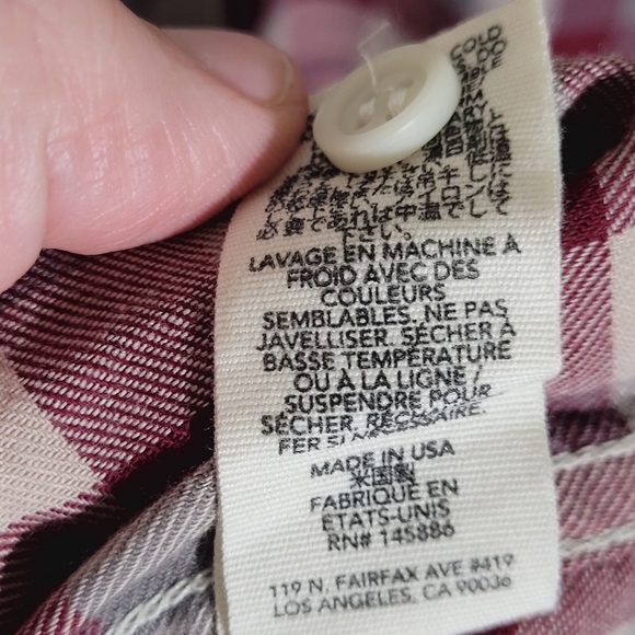 The Great Burgandy Plaid Button Dowm - Picture 7 of 7